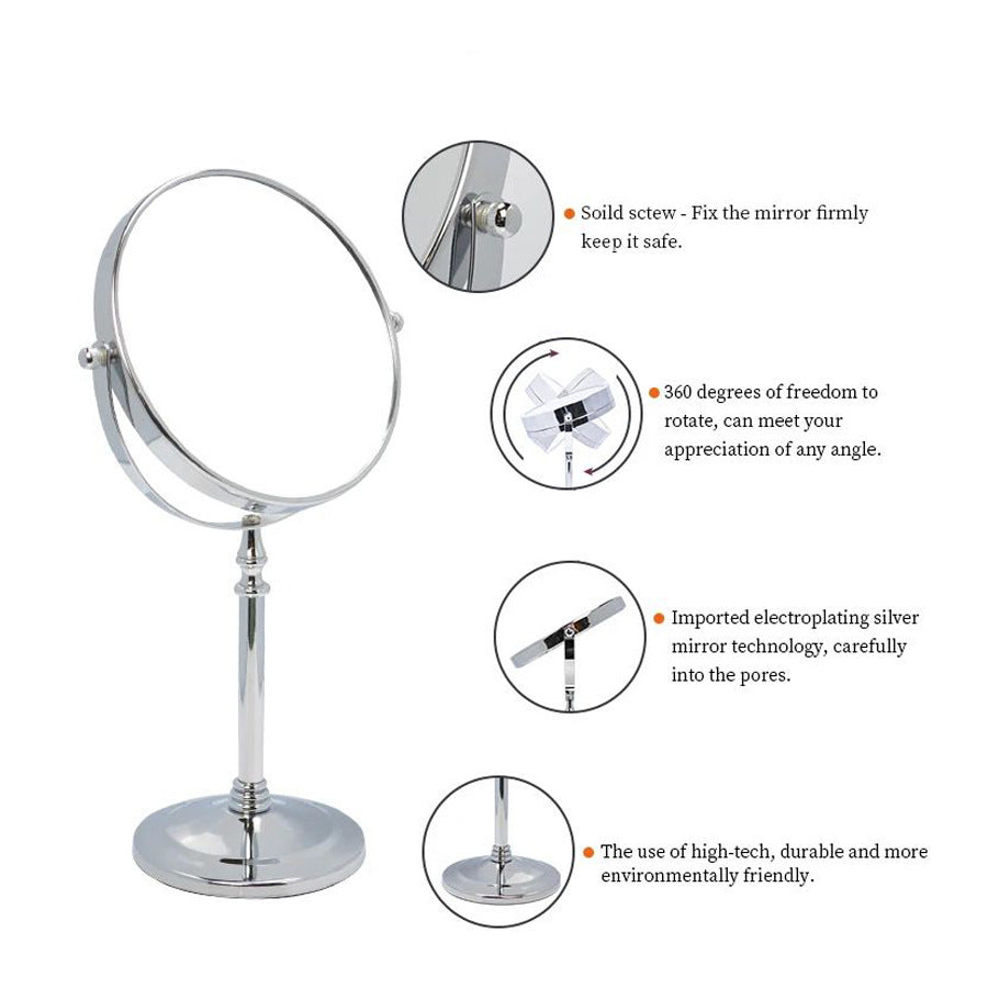 Mini Desktop Makeup Mirror For Bathroom Use