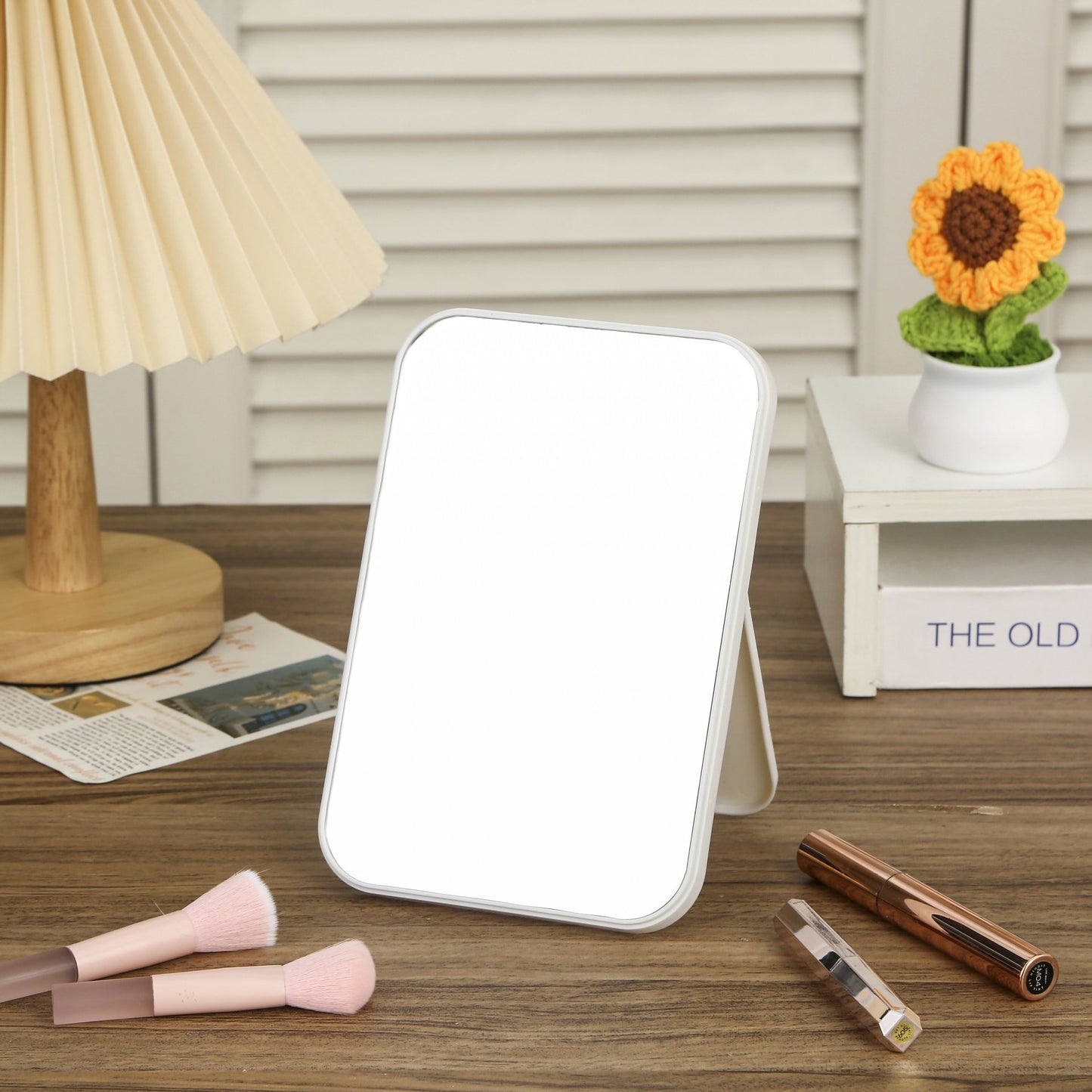 Foldable Square Makeup Mirror Portable Vanity